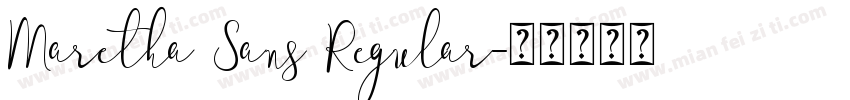 Maretha Sans Regular字体转换